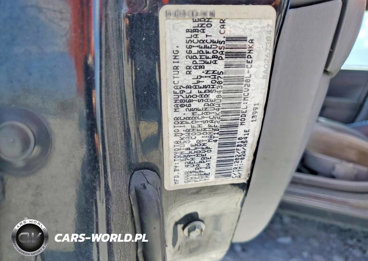 1998 Toyota Camry Le V6 VIN:4T1BF22K4WU043075 - 12