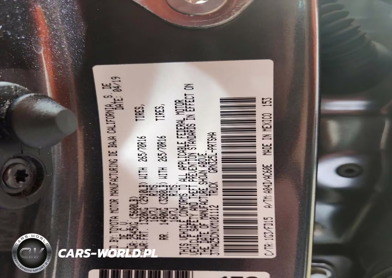 2019 Toyota Tacoma Trd Off-Road VIN:3TMAZ5CN1KM101112 - 12