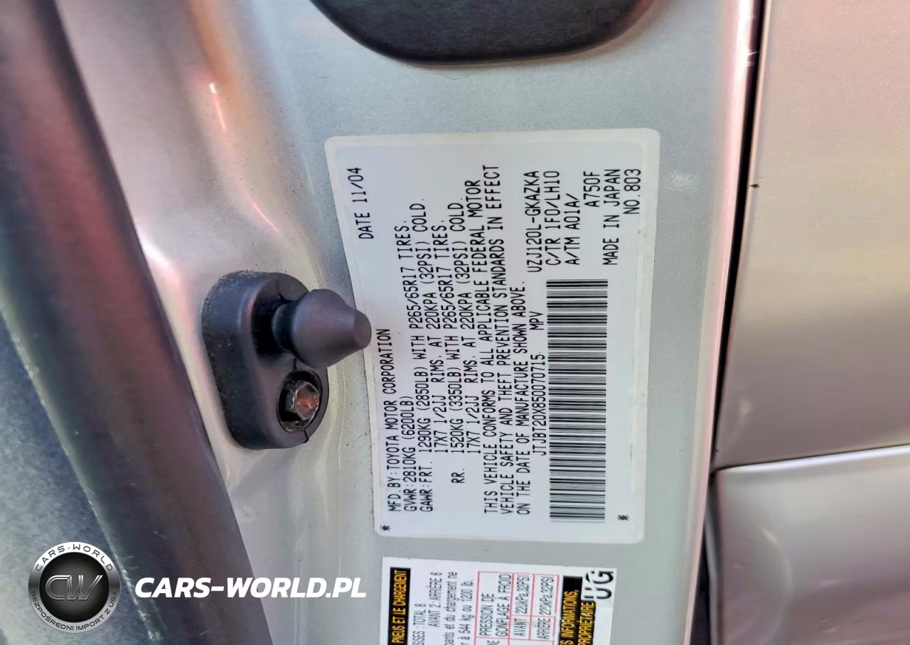 2005 Lexus Gx 470 VIN:JTJBT20X850070715 - 13