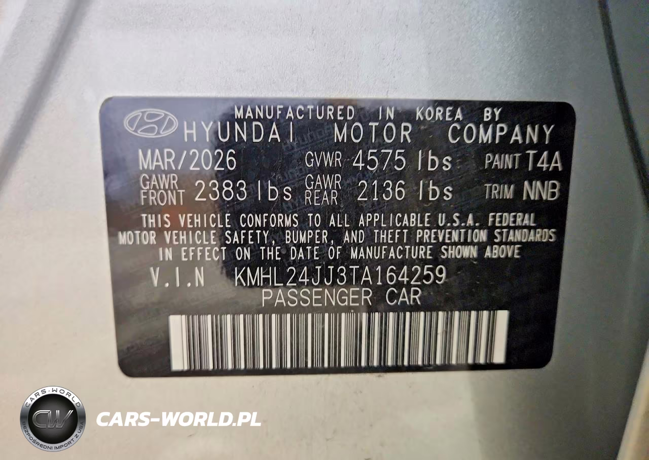 2026 Hyundai Sonata Hybrid Blue VIN:KMHL24JJ3TA164259 - 13