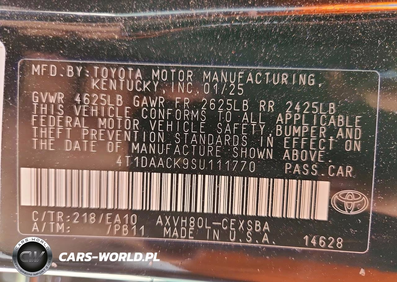 2025 Toyota Camry Se VIN:4T1DAACK9SU111770 - 12