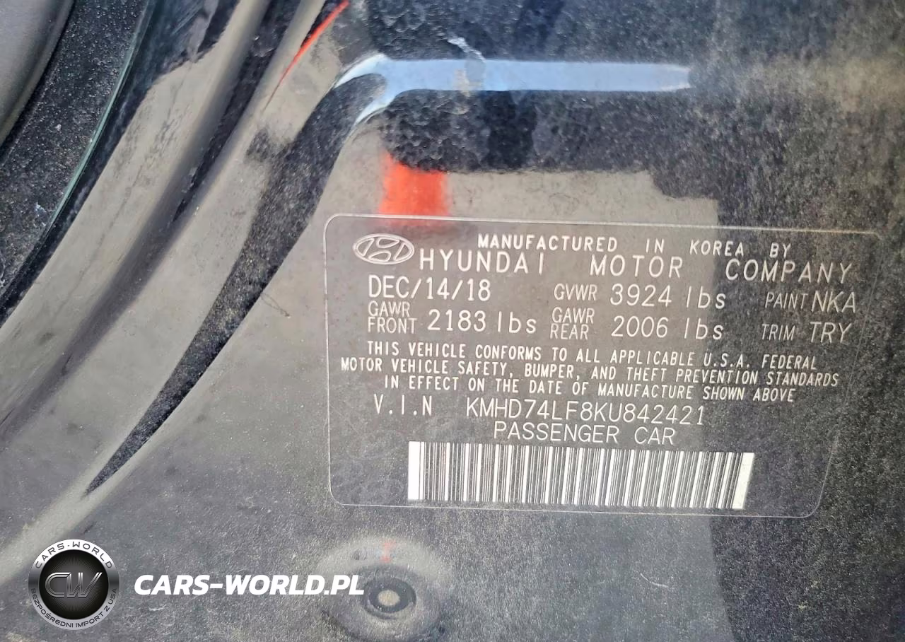 2019 Hyundai Elantra Se VIN:KMHD74LF8KU842421 - 12
