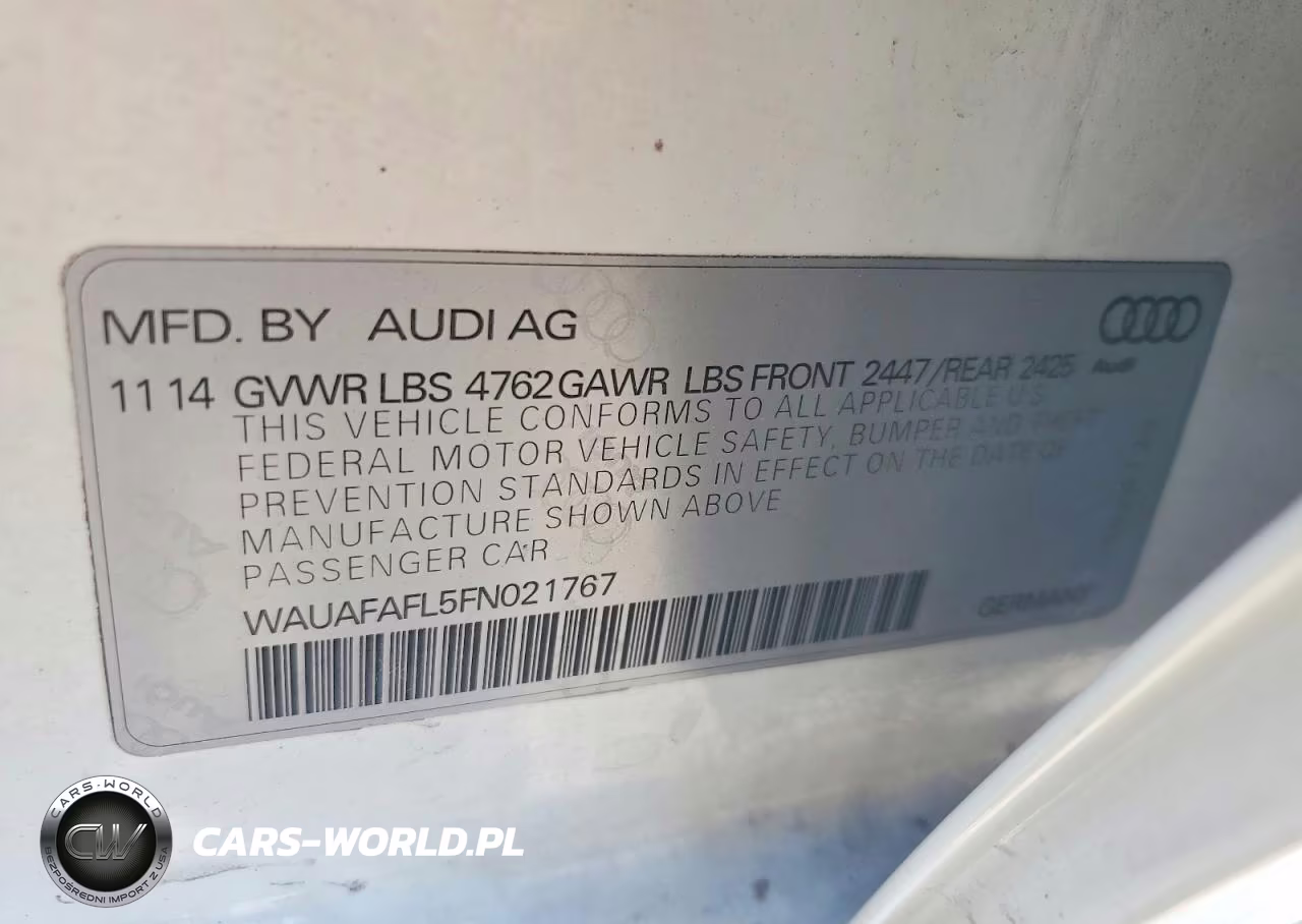 2015 Audi A4 Premium VIN:WAUAFAFL5FN021767 - 13