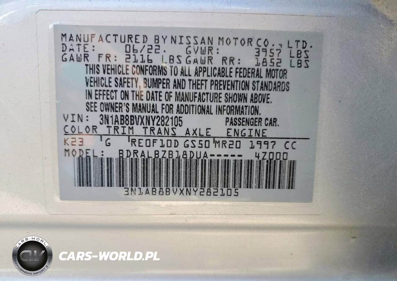 2022 Nissan Sentra S VIN:3N1AB8BVXNY282105 - 13