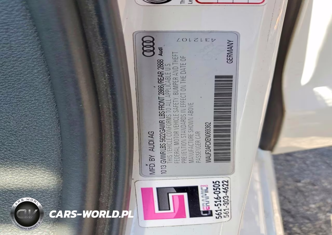 2014 Audi S4 VIN:WAUF2AFCXEN069362 - 12