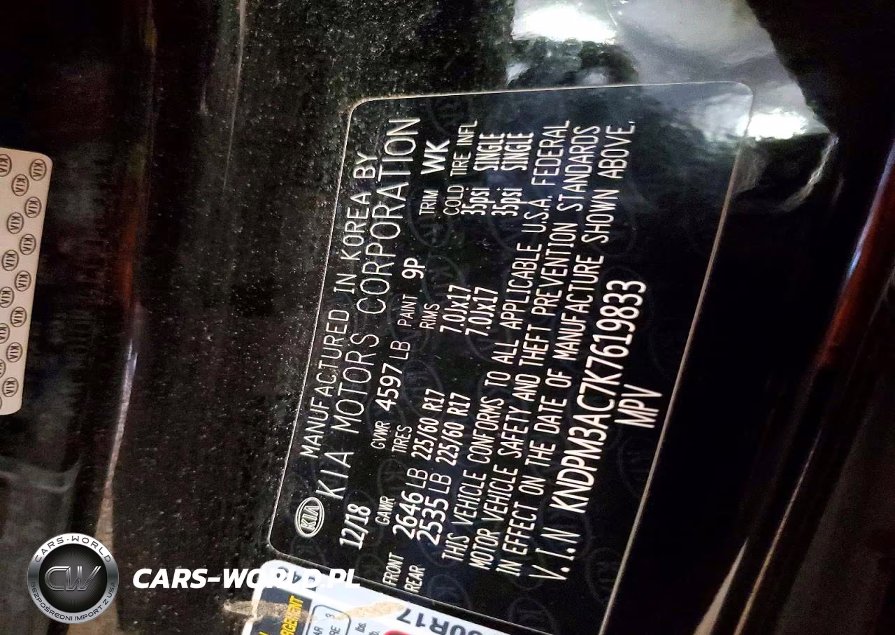 2019 Kia Sportage Lx VIN:KNDPM3AC7K7619833 - 14