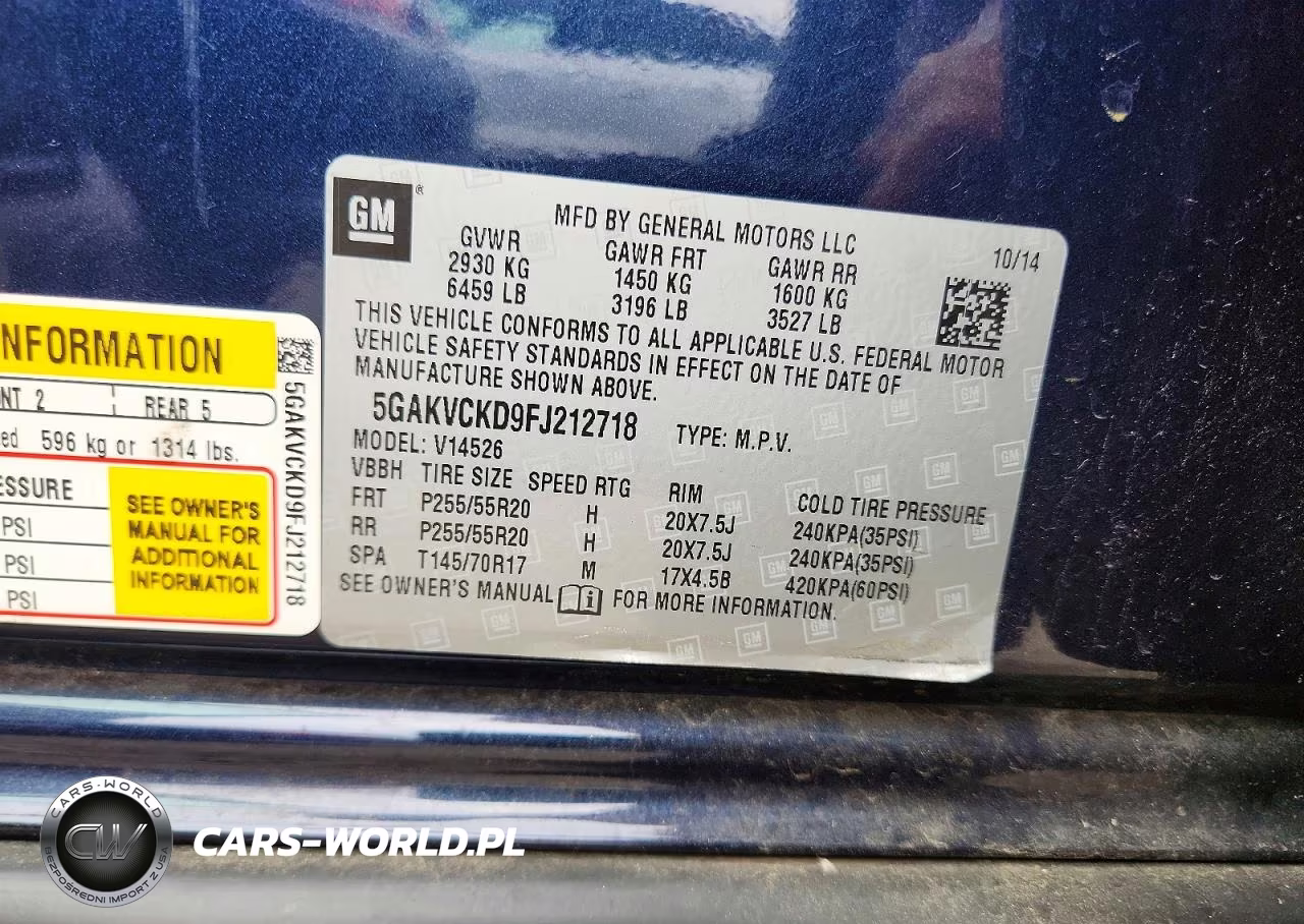 2015 Buick Enclave VIN:5GAKVCKD9FJ212718 - 14