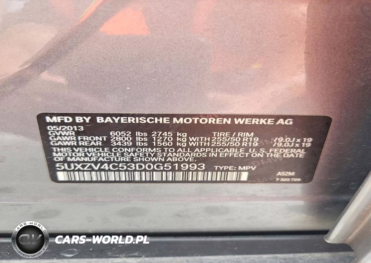 2013 BMW X5 xDrive35I VIN:5UXZV4C53D0G51993 - 13