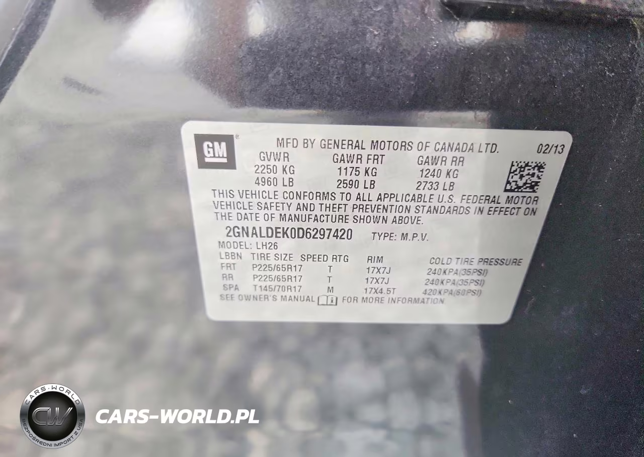 2013 Chevrolet Equinox Lt VIN:2GNALDEK0D6297420 - 12