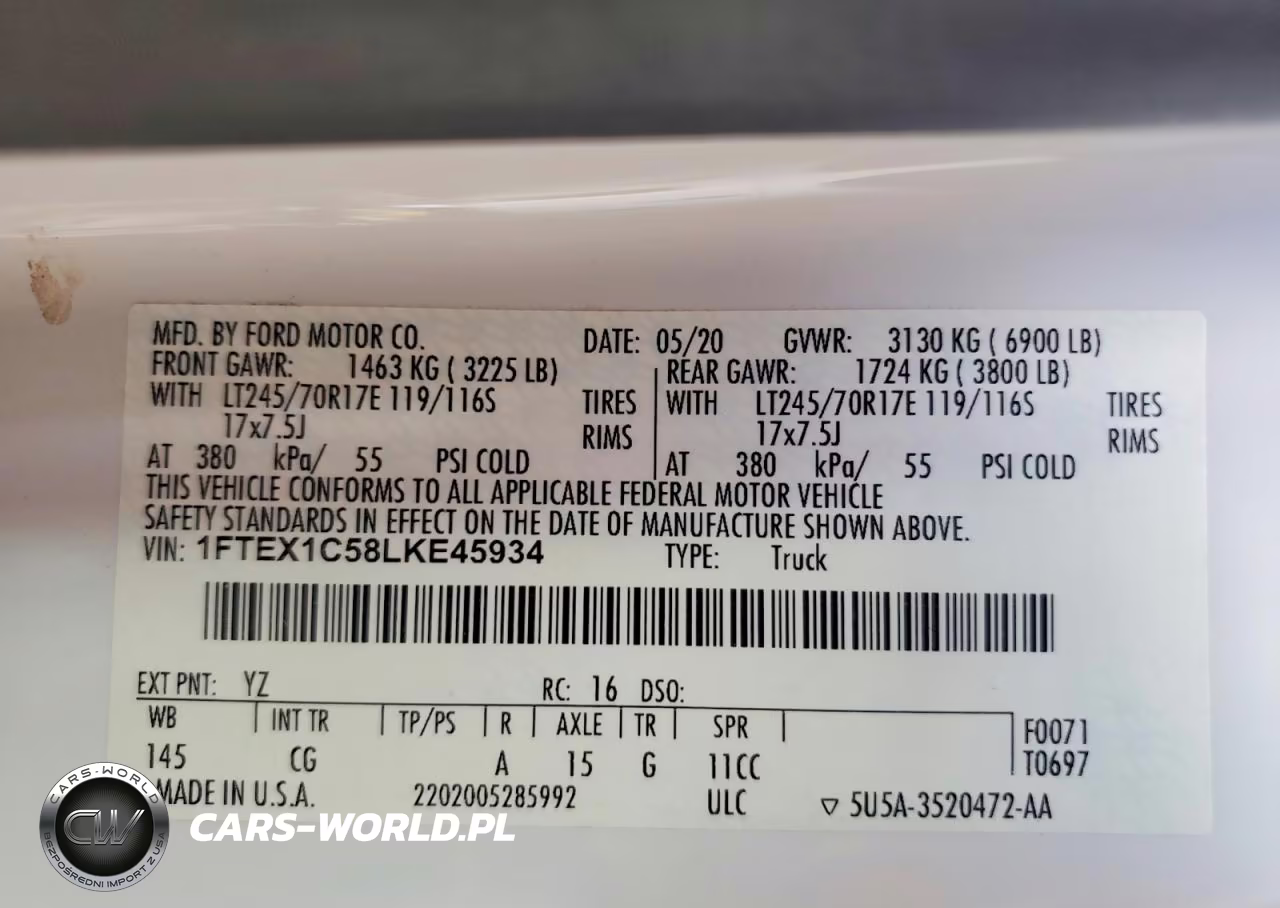 2020 Ford F150 Super Cab VIN:1FTEX1C58LKE45934 - 12