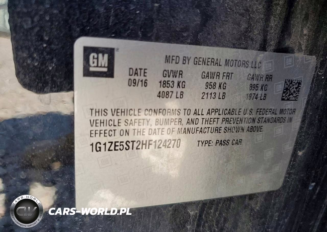 2017 Chevrolet Malibu Lt VIN:1G1ZE5ST2HF124270 - 12