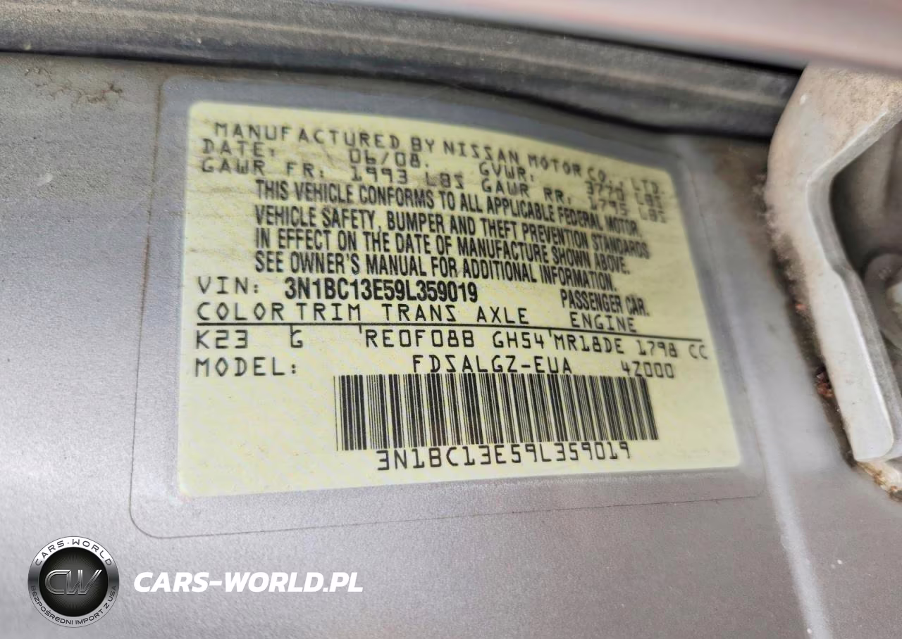 2009 Nissan Versa 1.8 S VIN:3N1BC13E59L359019 - 12