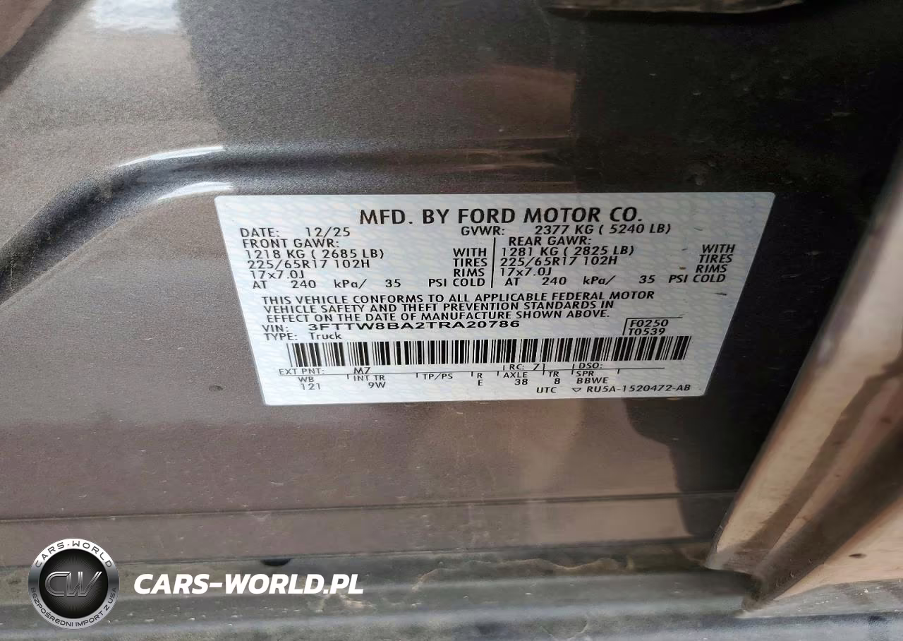 2026 Ford Maverick Xl VIN:3FTTW8BA2TRA20786 - 12