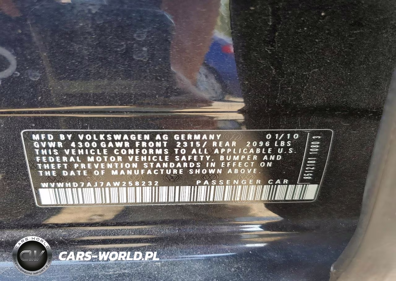 2010 Volkswagen Gti VIN:WVWHD7AJ7AW258232 - 13