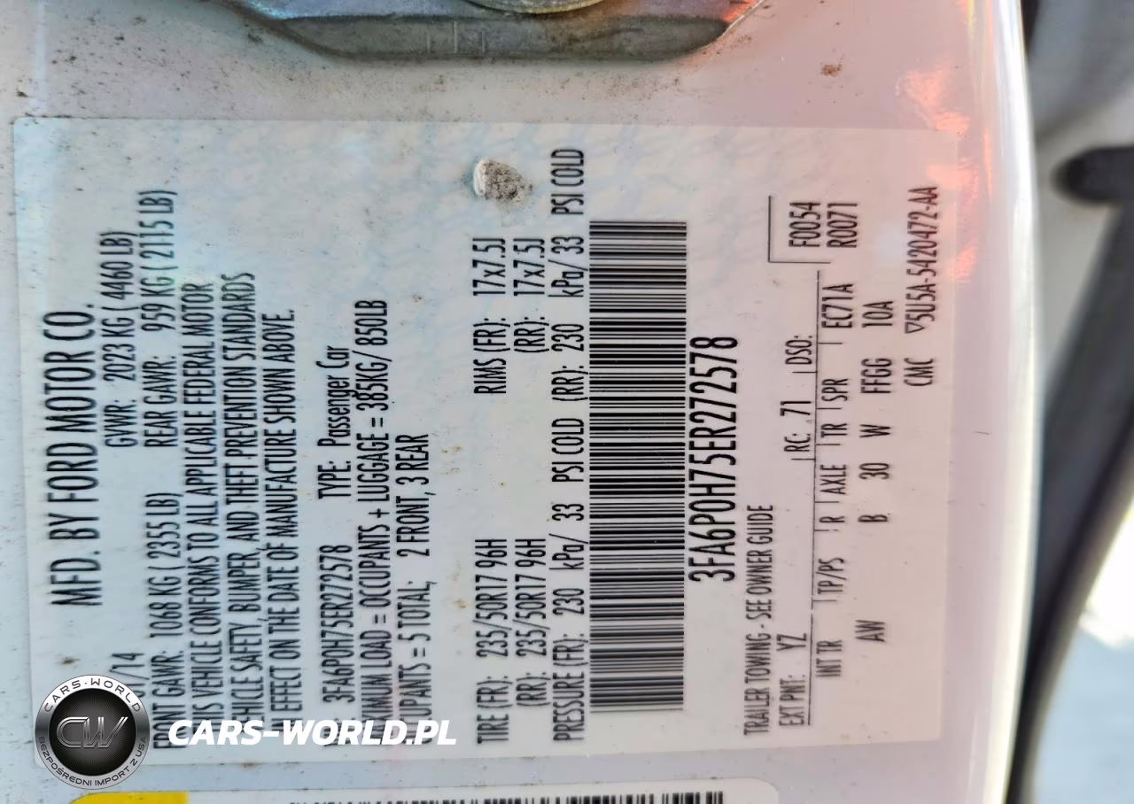 2014 Ford Fusion Se VIN:3FA6P0H75ER272578 - 12