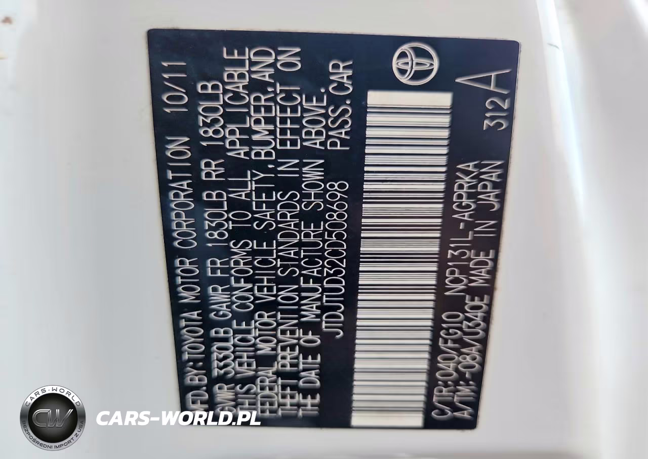 2012 Toyota Yaris 3-Door L VIN:JTDJTUD32CD508698 - 12