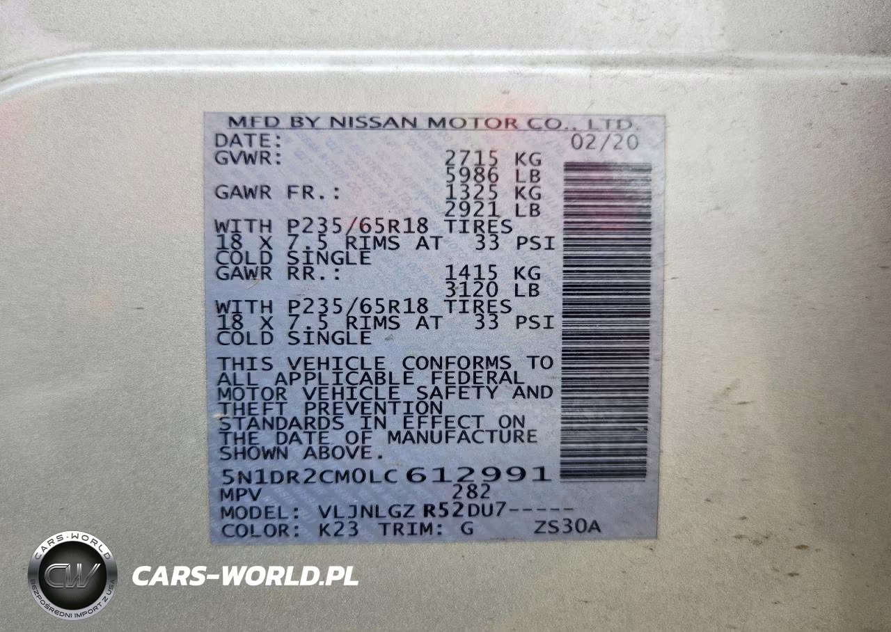 2020 Nissan Pathfinder Sl VIN:5N1DR2CM0LC612991 - 14