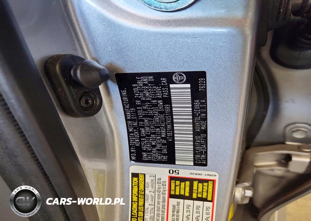 2019 Toyota Camry Le VIN:4T1B31HK7KU511689 - 13