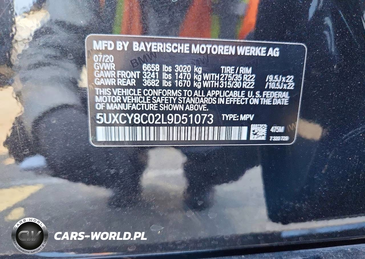 2020 BMW X6 M50I VIN:5UXCY8C02L9D51073 - 12