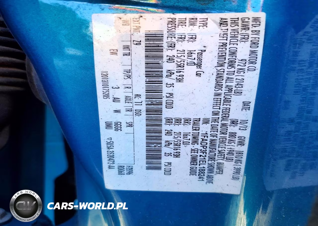 2014 Ford Focus Se VIN:1FADP3F21EL188241 - 12