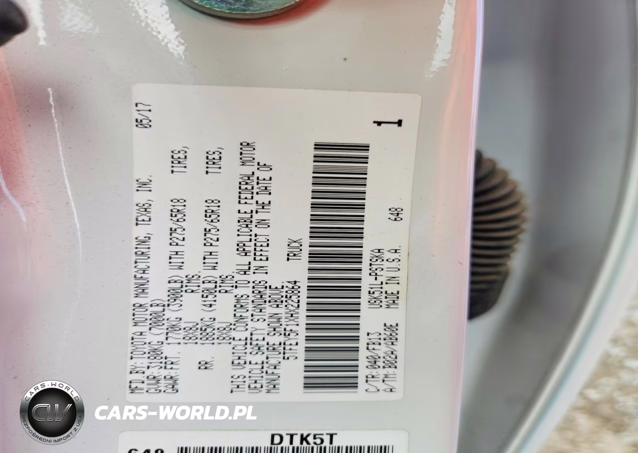 2017 Toyota Tundra Crewmax Sr5 VIN:5TFEY5F1XHX225864 - 13