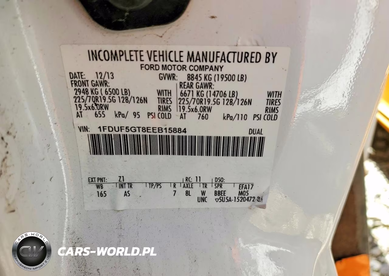 2014 Ford F550 Super Duty VIN:1FDUF5GT8EEB15884 - 12