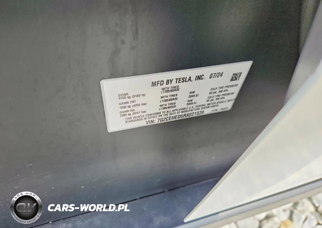 2024 Tesla Cybertruck VIN:7G2CEHED5RA021539 - 13