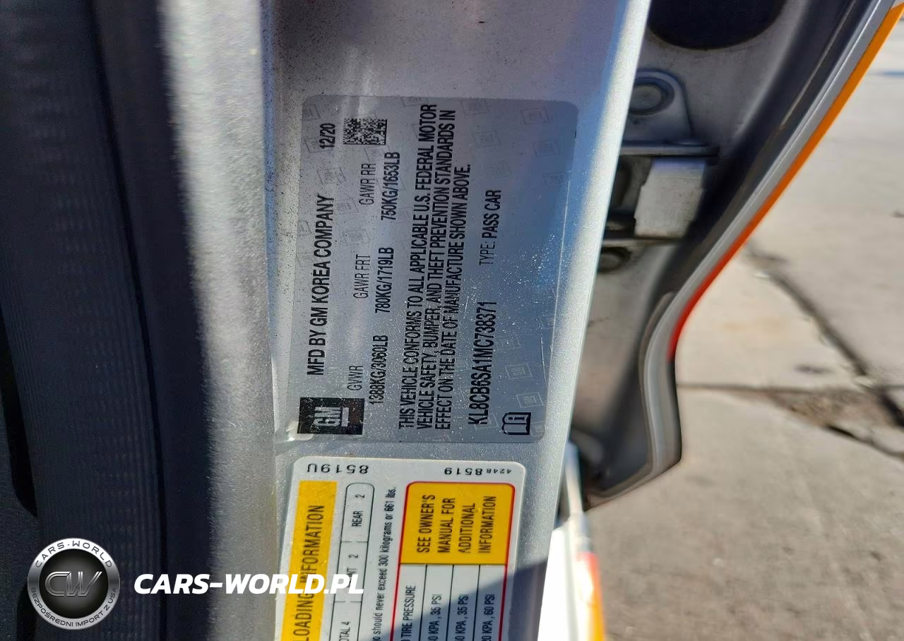 2021 Chevrolet Spark Ls VIN:KL8CB6SA1MC738371 - 13
