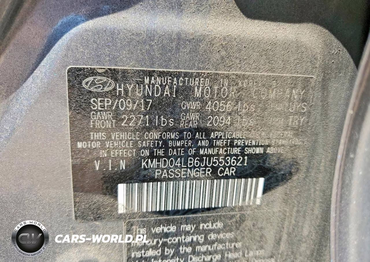 2018 Hyundai Elantra Sport VIN:KMHD04LB6JU553621 - 13