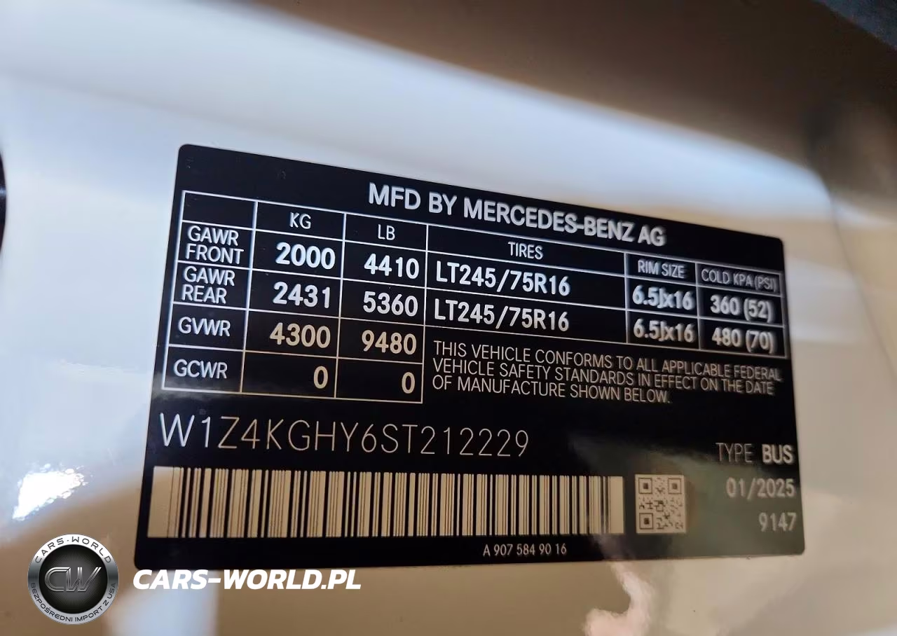 2025 Mercedes-Benz Sprinter 2500 VIN:W1Z4KGHY6ST212229 - 13