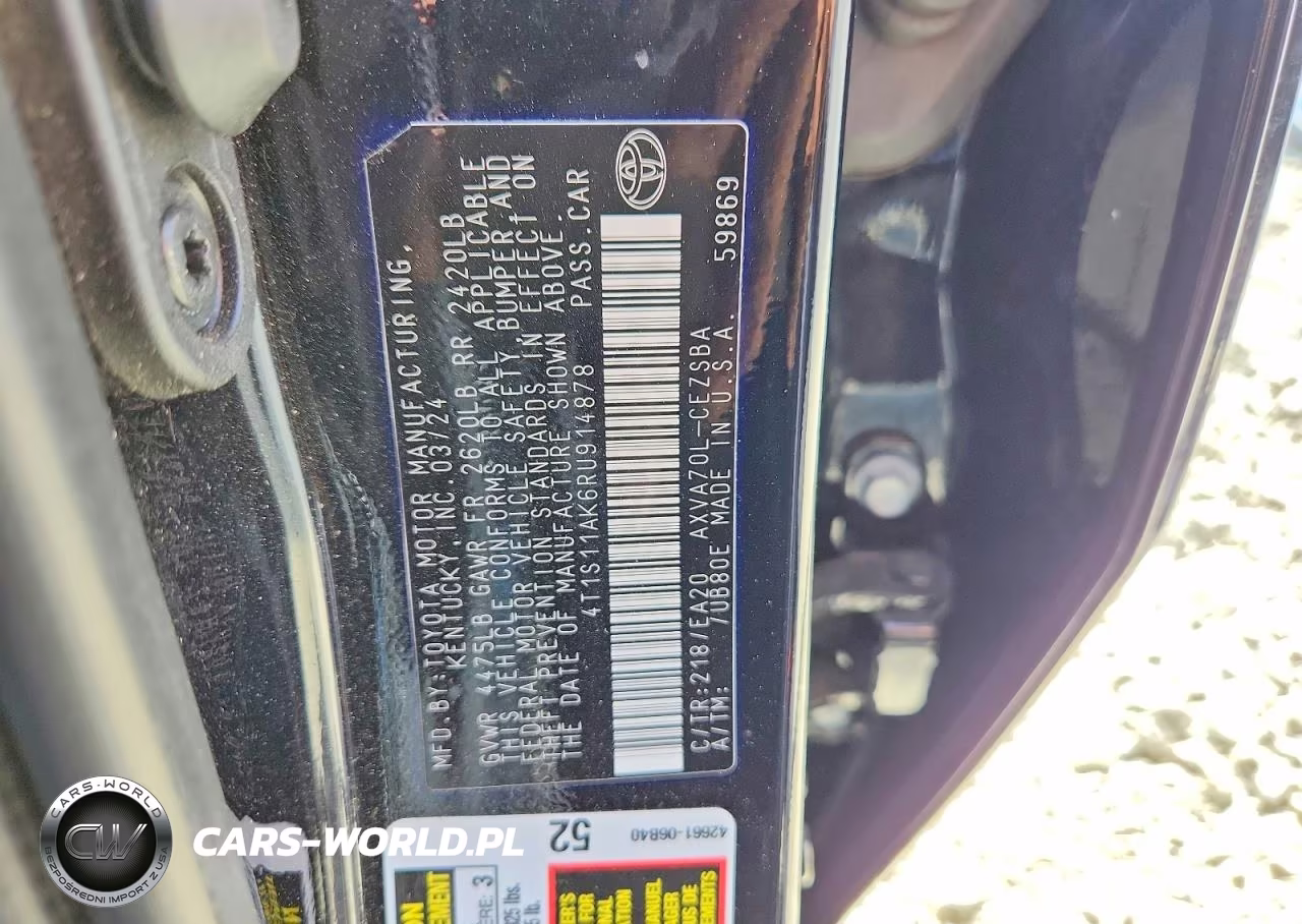 2024 Toyota Camry Se VIN:4T1S11AK6RU914878 - 13