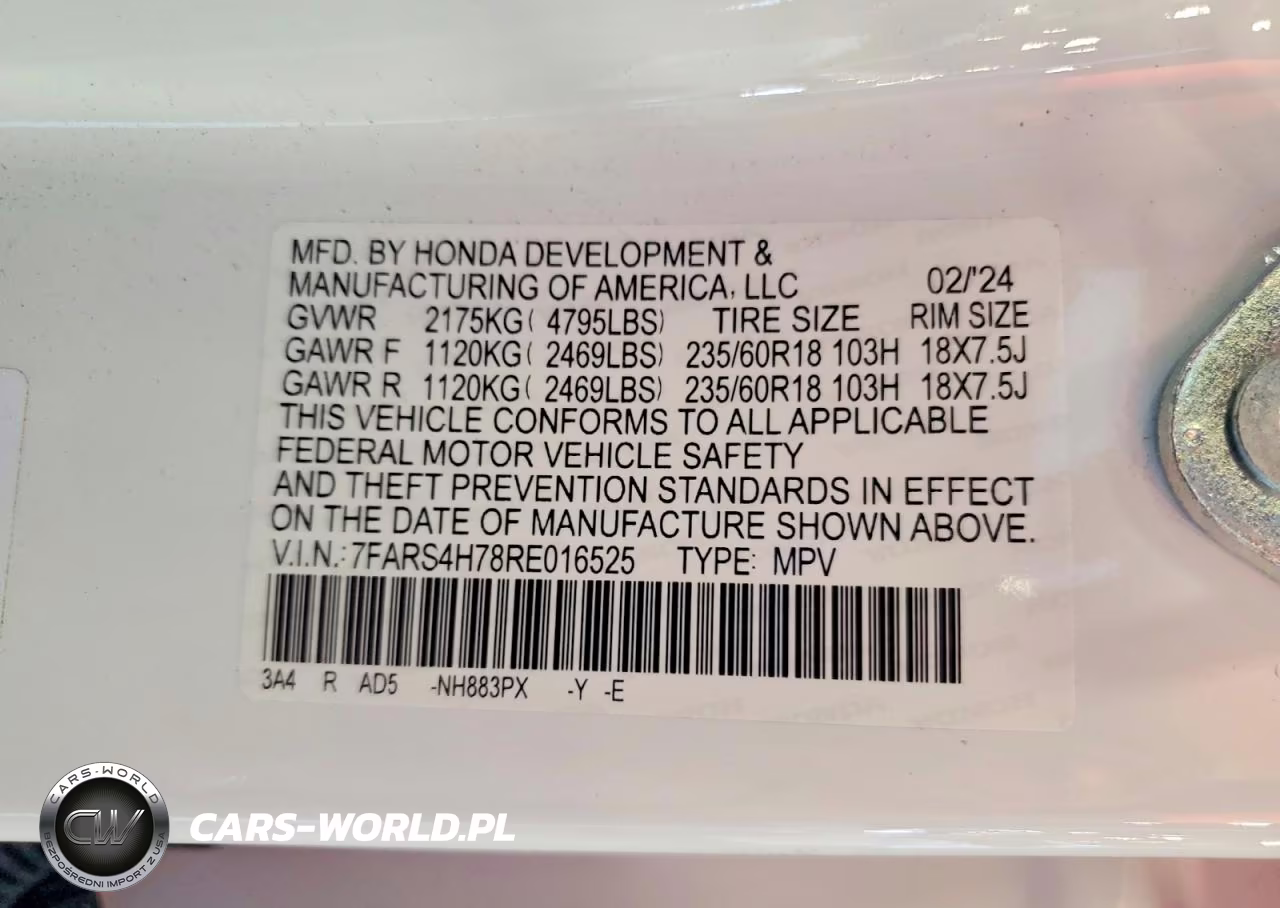 2024 Honda Cr-V Exl VIN:7FARS4H78RE016525 - 13