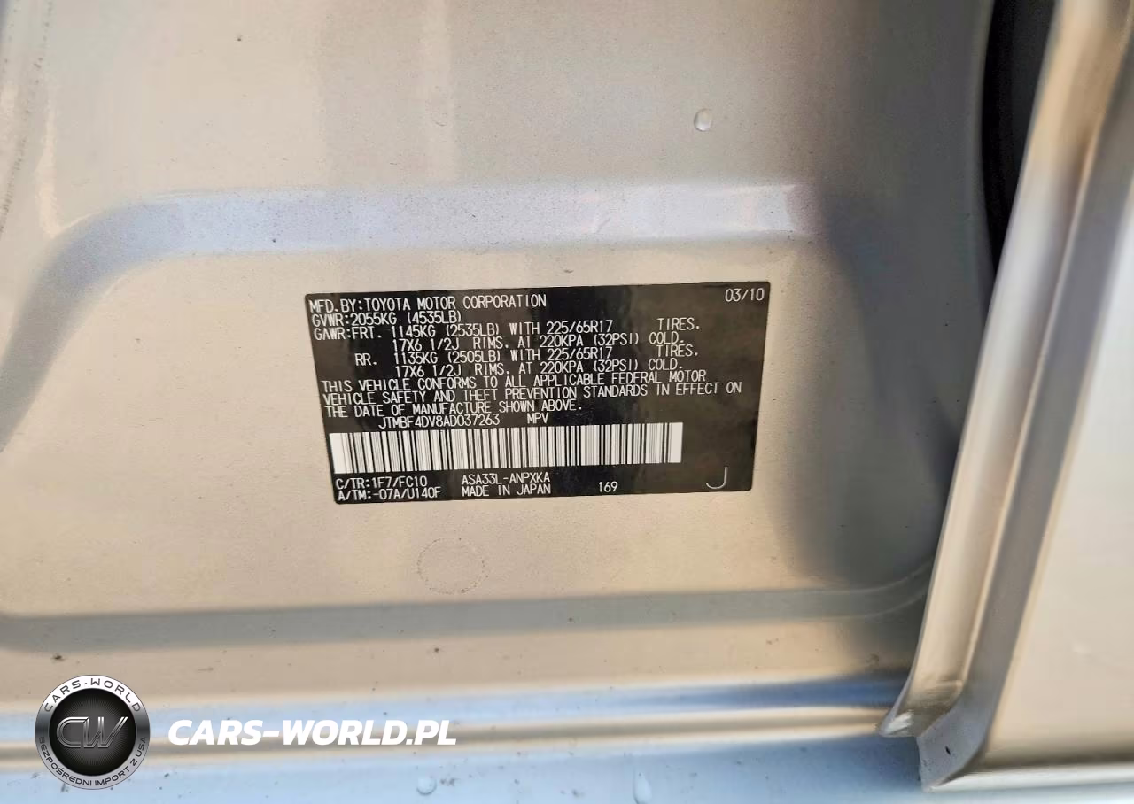 2010 Toyota Rav4 Base VIN:JTMBF4DV8AD037263 - 13