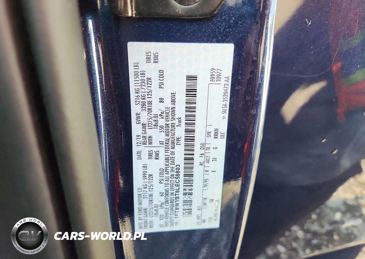 2020 Ford F350 Super Duty VIN:1FT8W3BT8LEC58803 - 12