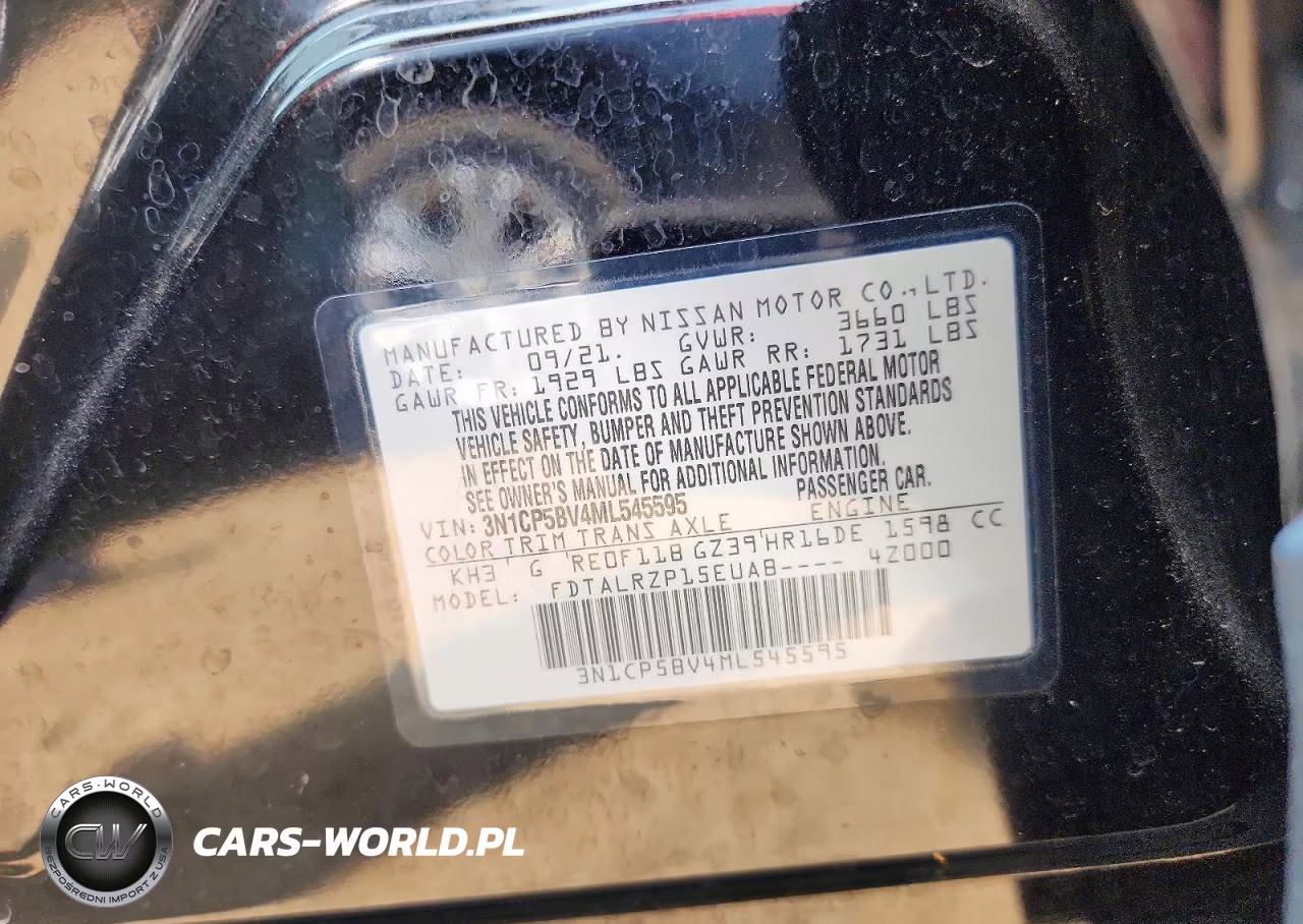 2021 Nissan Kicks S VIN:3N1CP5BV4ML545595 - 12