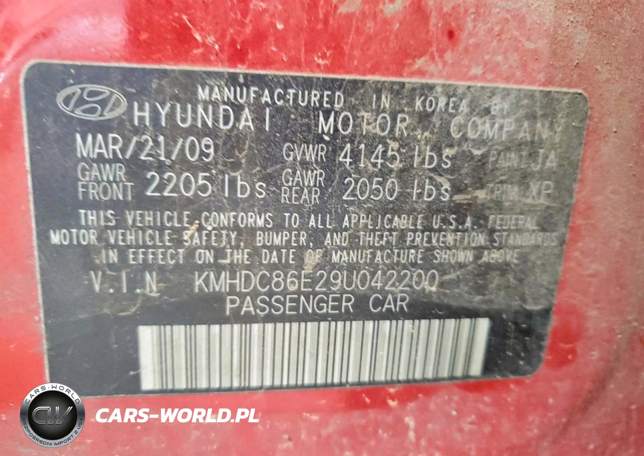 2009 Hyundai Elantra Touring VIN:KMHDC86E29U042200 - 12