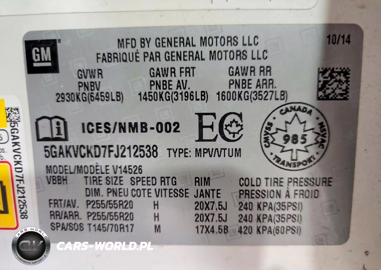 2015 Buick Enclave VIN:5GAKVCKD7FJ212538 - 13