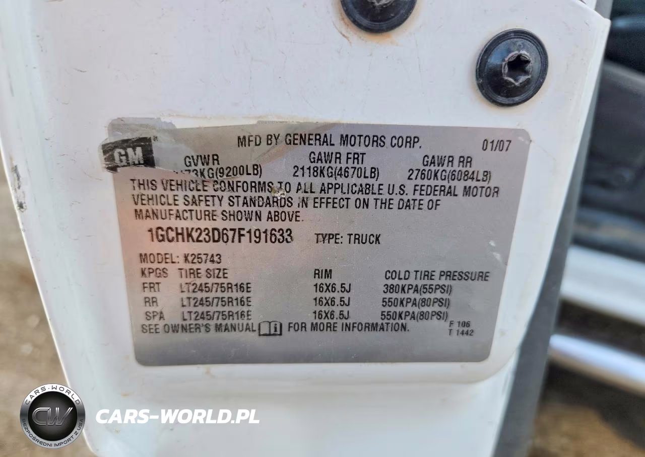 2007 Chevrolet Silverado K2500 Heavy Duty VIN:1GCHK23D67F191633 - 13