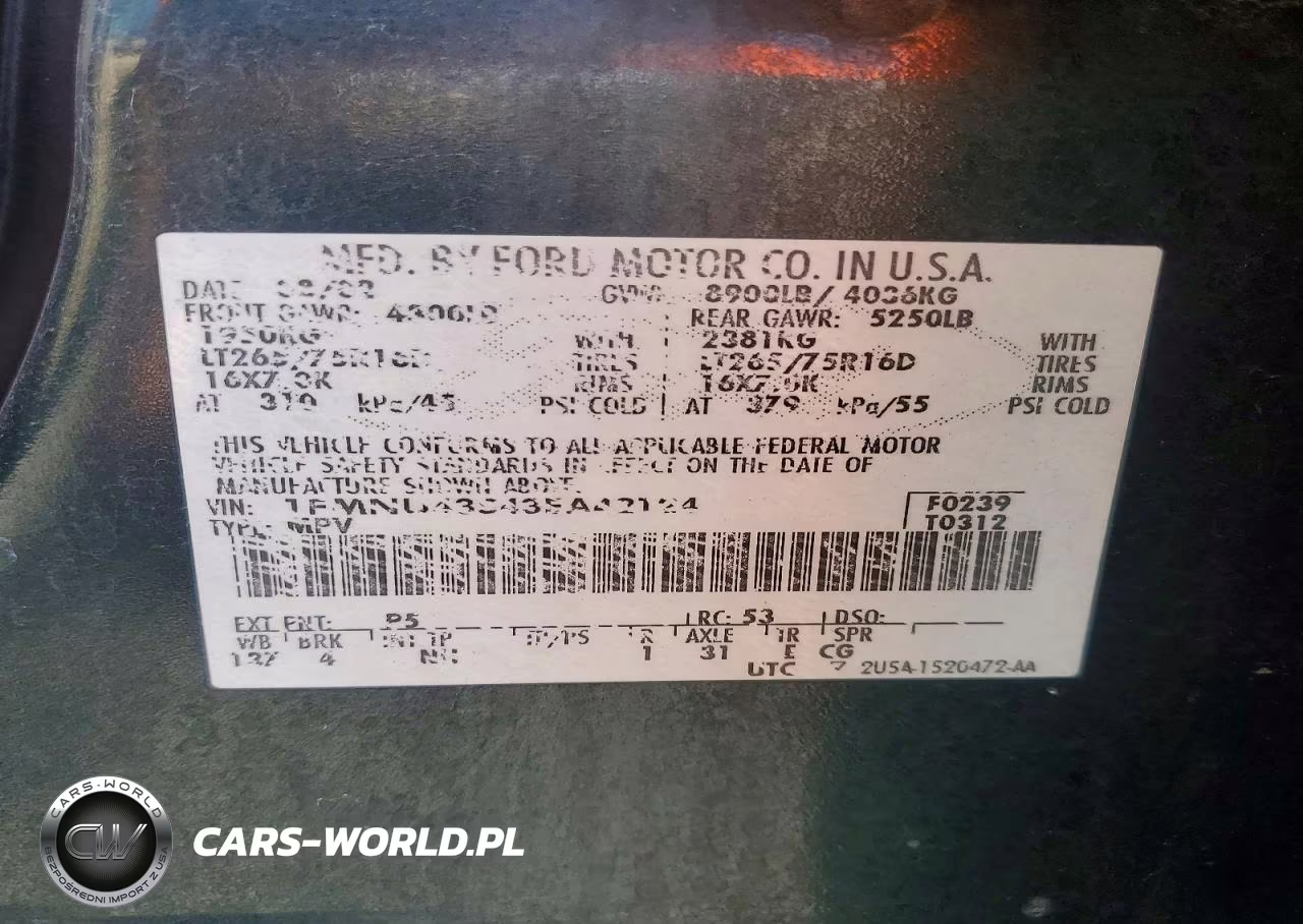 2003 Ford Excursion Limited VIN:1FMNU43S43EA42124 - 13