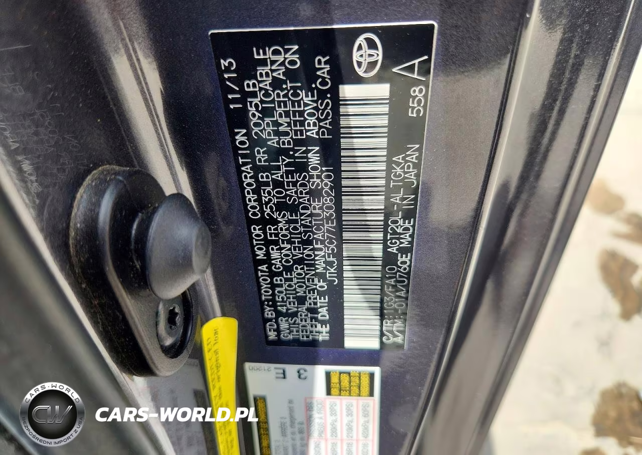 2014 Scion Tc Base VIN:JTKJF5C77E3082901 - 12