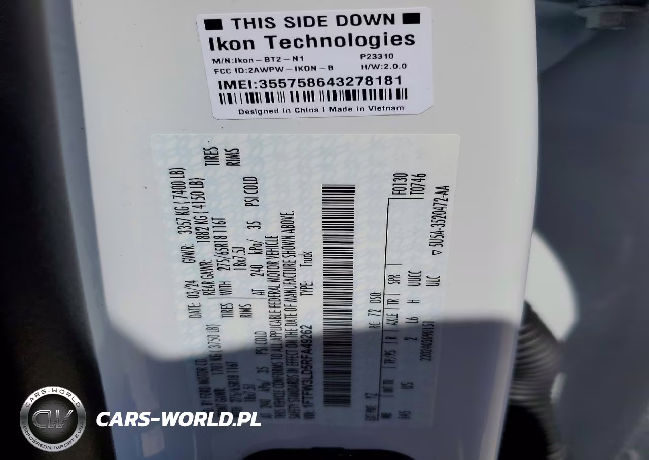 2024 Ford F150 Xlt VIN:1FTFW3LD5RFA49262 - 12