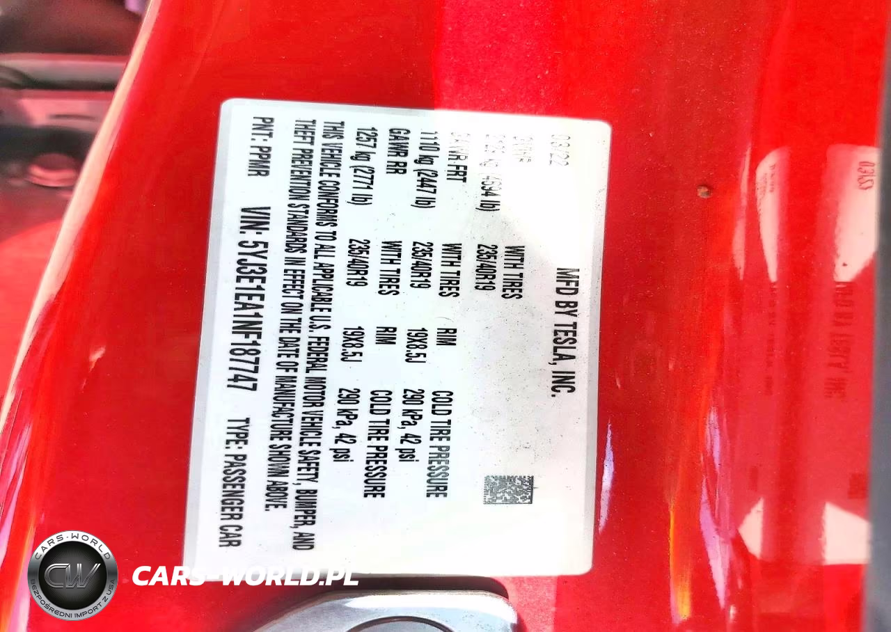 2022 Tesla Model 3 VIN:5YJ3E1EA1NF187747 - 12