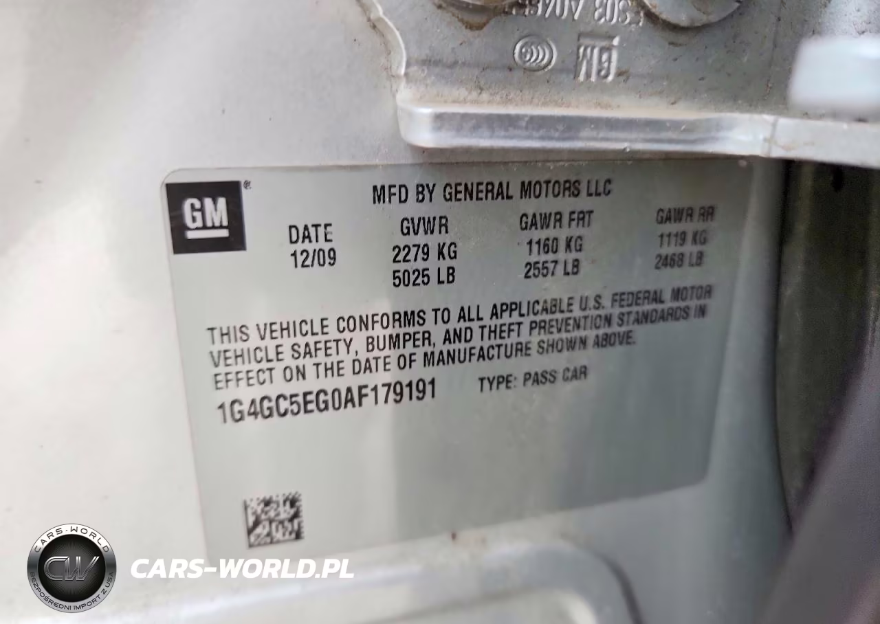 2010 Buick Lacrosse Cxl VIN:1G4GC5EG0AF179191 - 12