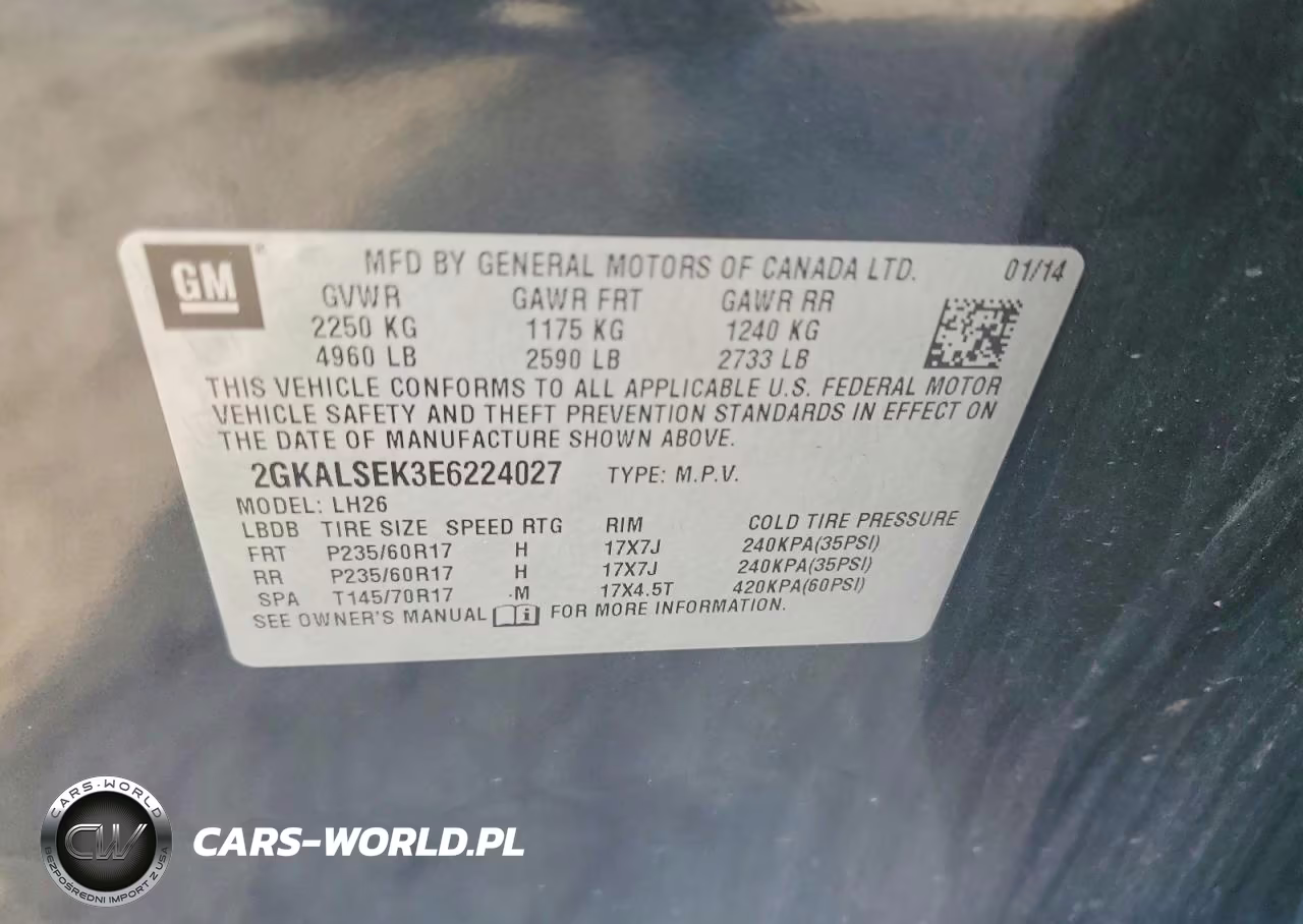 2014 GMC Terrain Slt VIN:2GKALSEK3E6224027 - 13