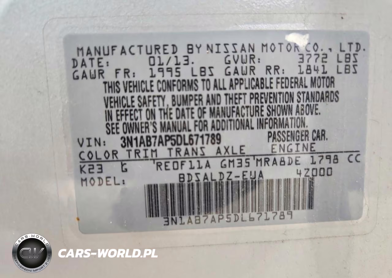 2013 Nissan Sentra S VIN:3N1AB7AP5DL671789 - 12