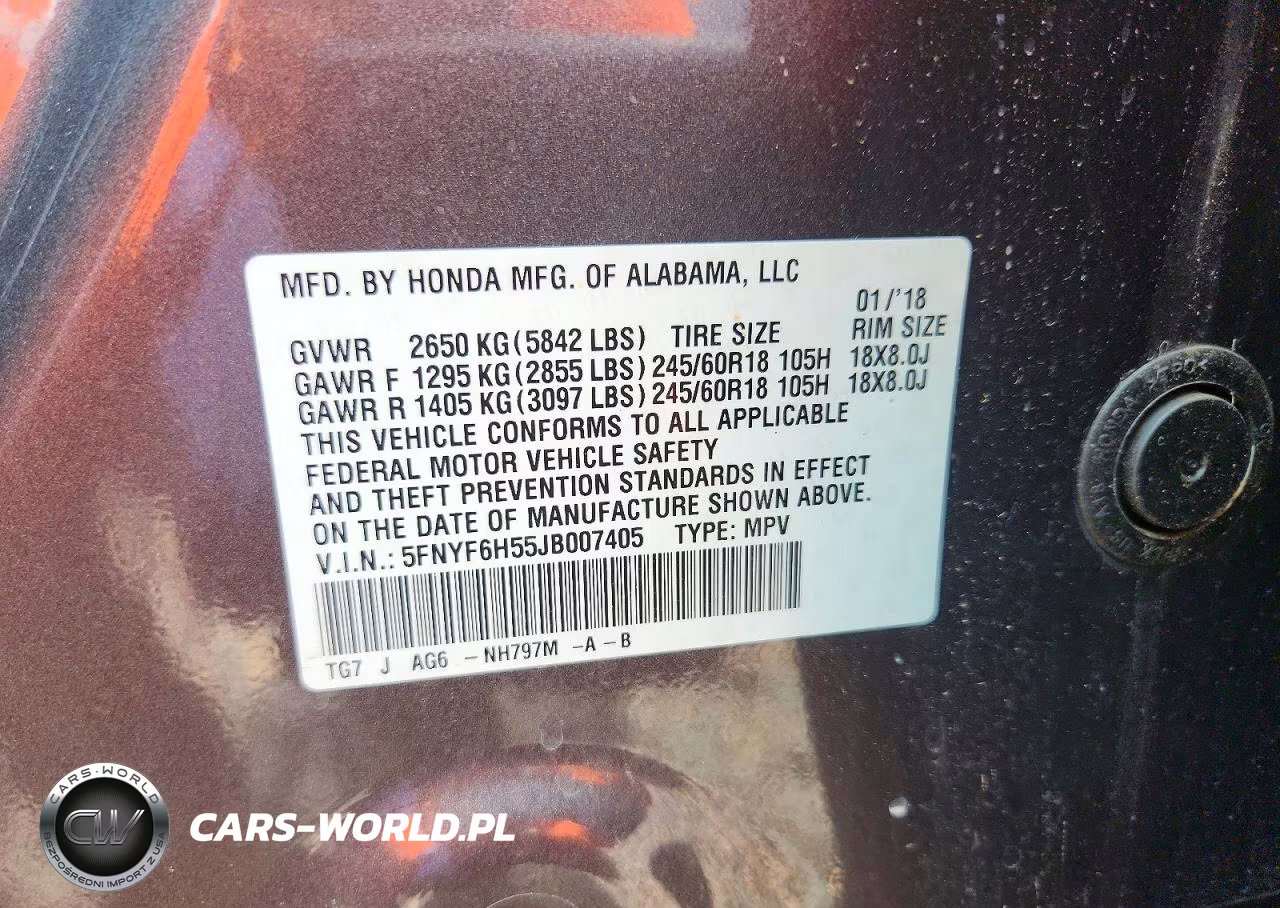 2018 Honda Pilot Exl VIN:5FNYF6H55JB007405 - 13