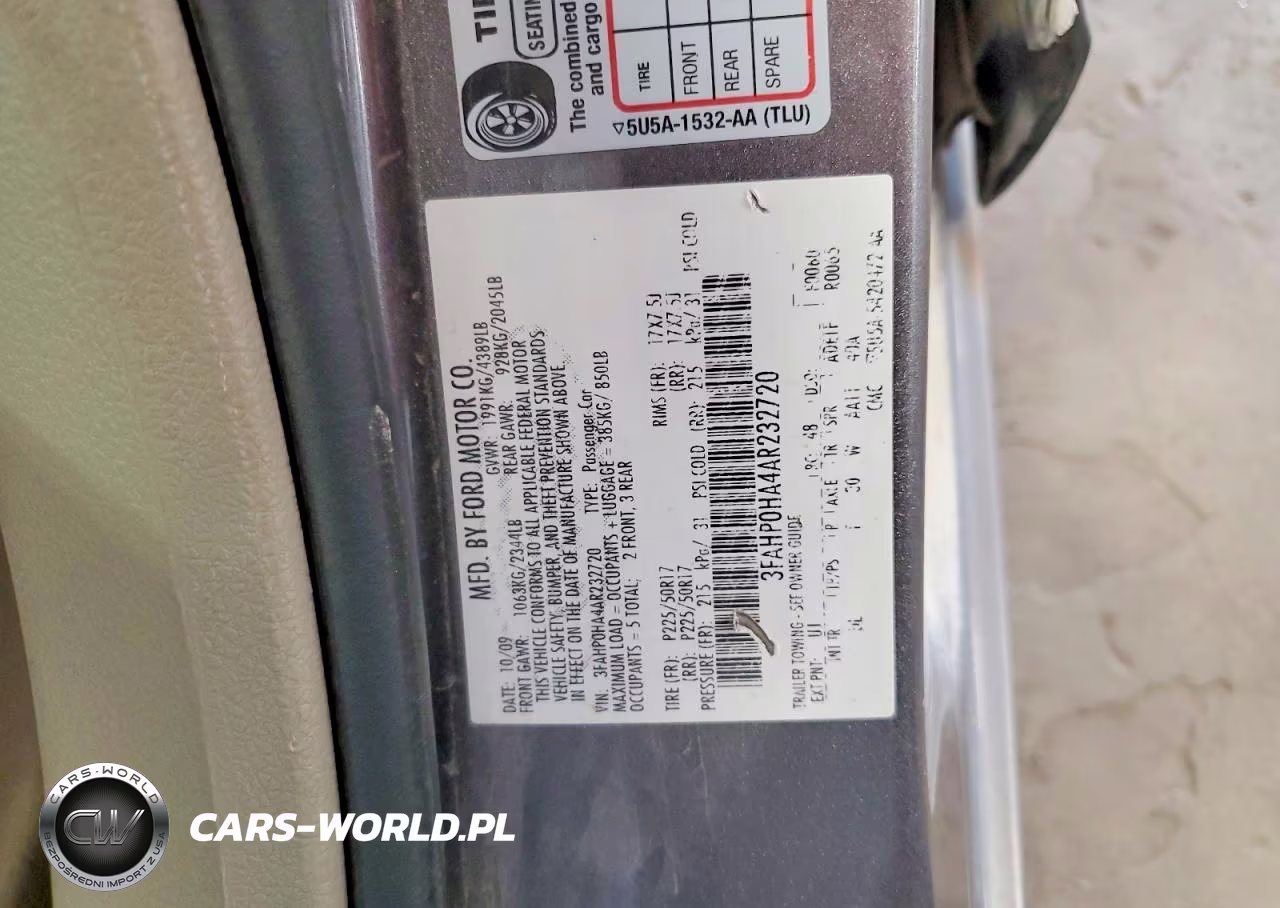 2010 Ford Fusion Se VIN:3FAHP0HA4AR232720 - 12