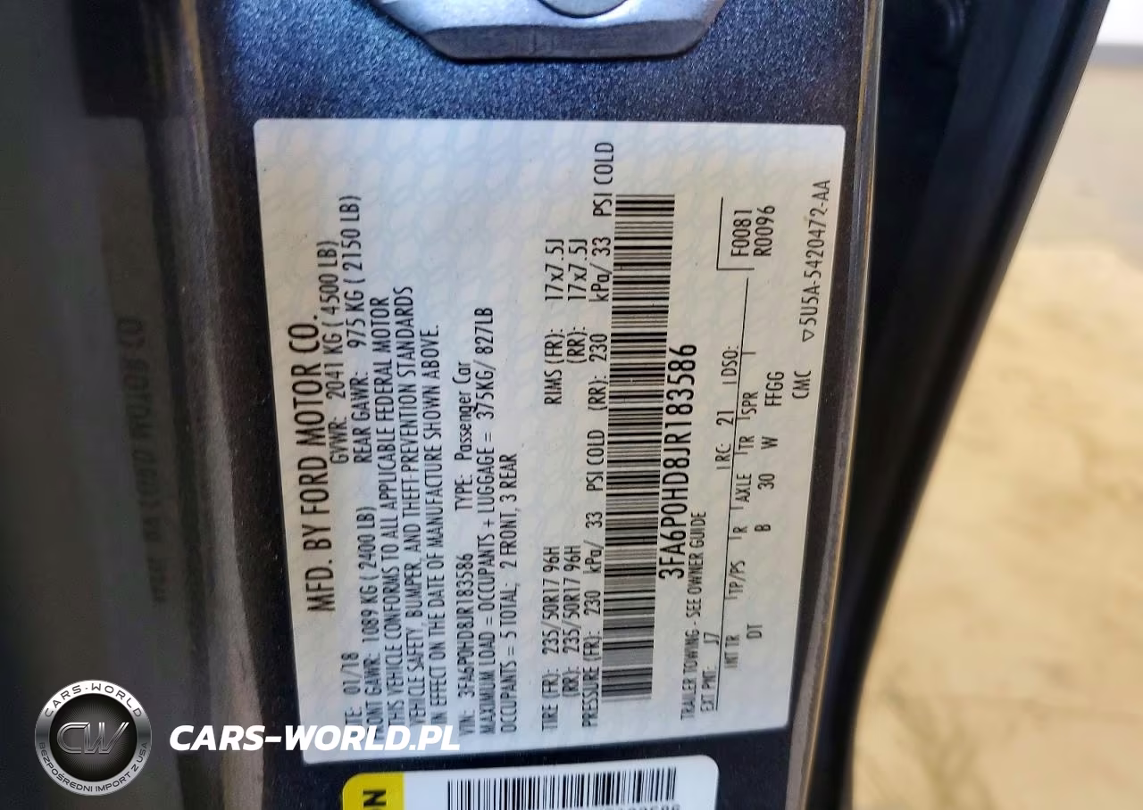 2018 Ford Fusion Se VIN:3FA6P0HD8JR183586 - 12
