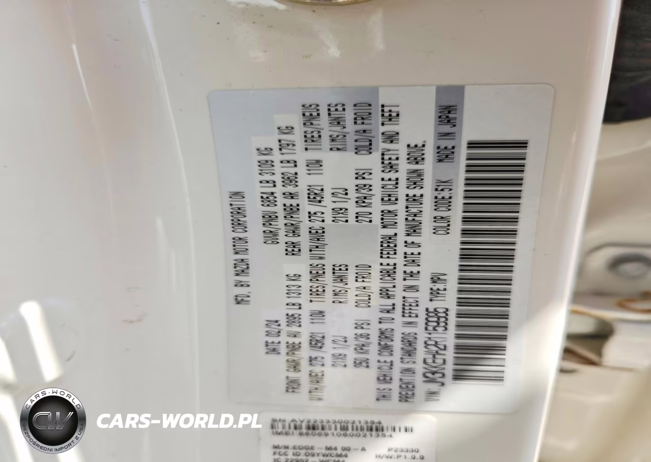2024 Mazda Cx-90 Premium Plus VIN:JM3KKEHA2R1159985 - 14