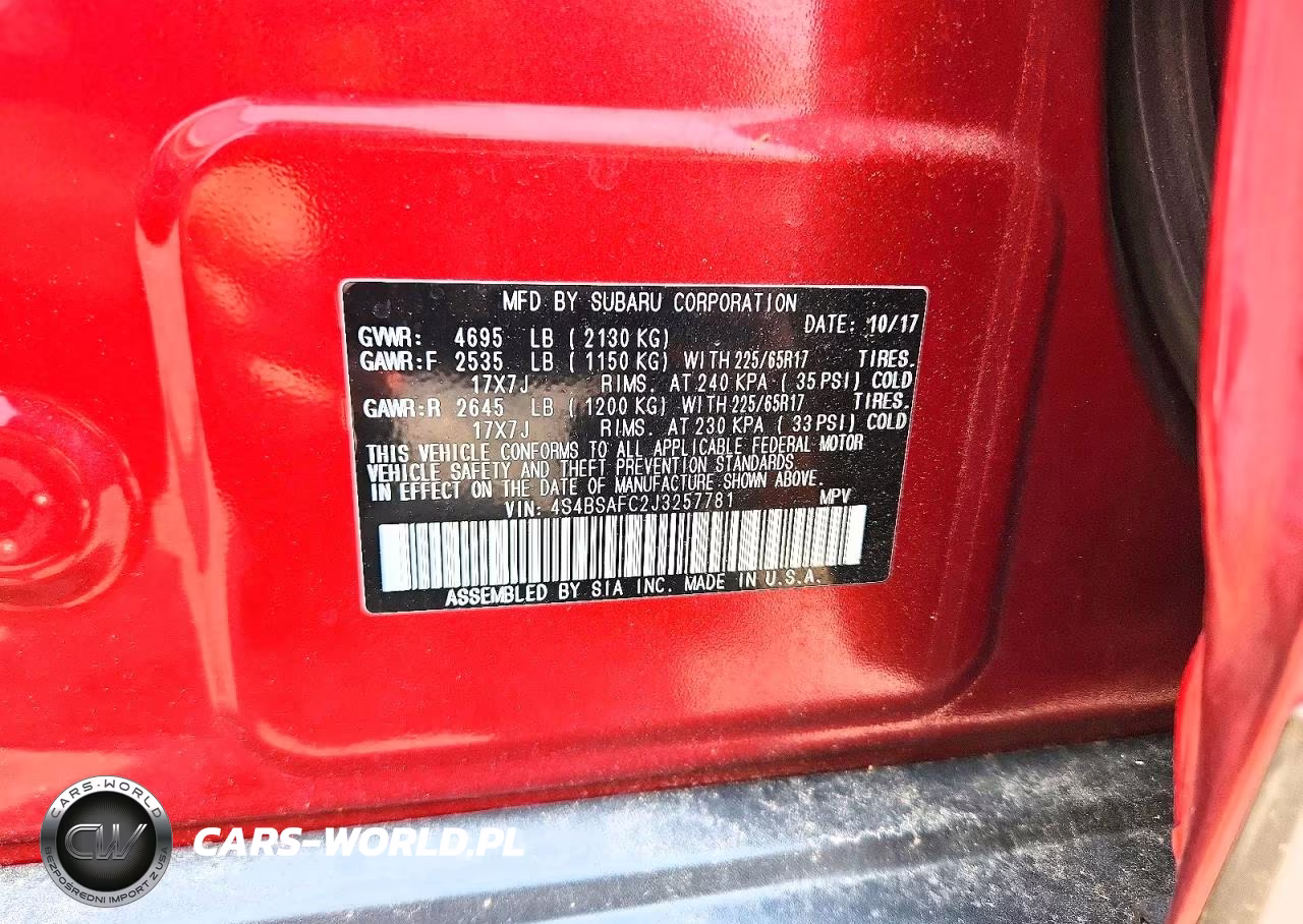 2018 Subaru Outback VIN:4S4BSAFC2J3257781 - 12
